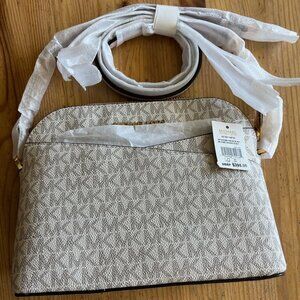Michael Kors Jet Set Travel Medium Logo Dome Crossbody Bag